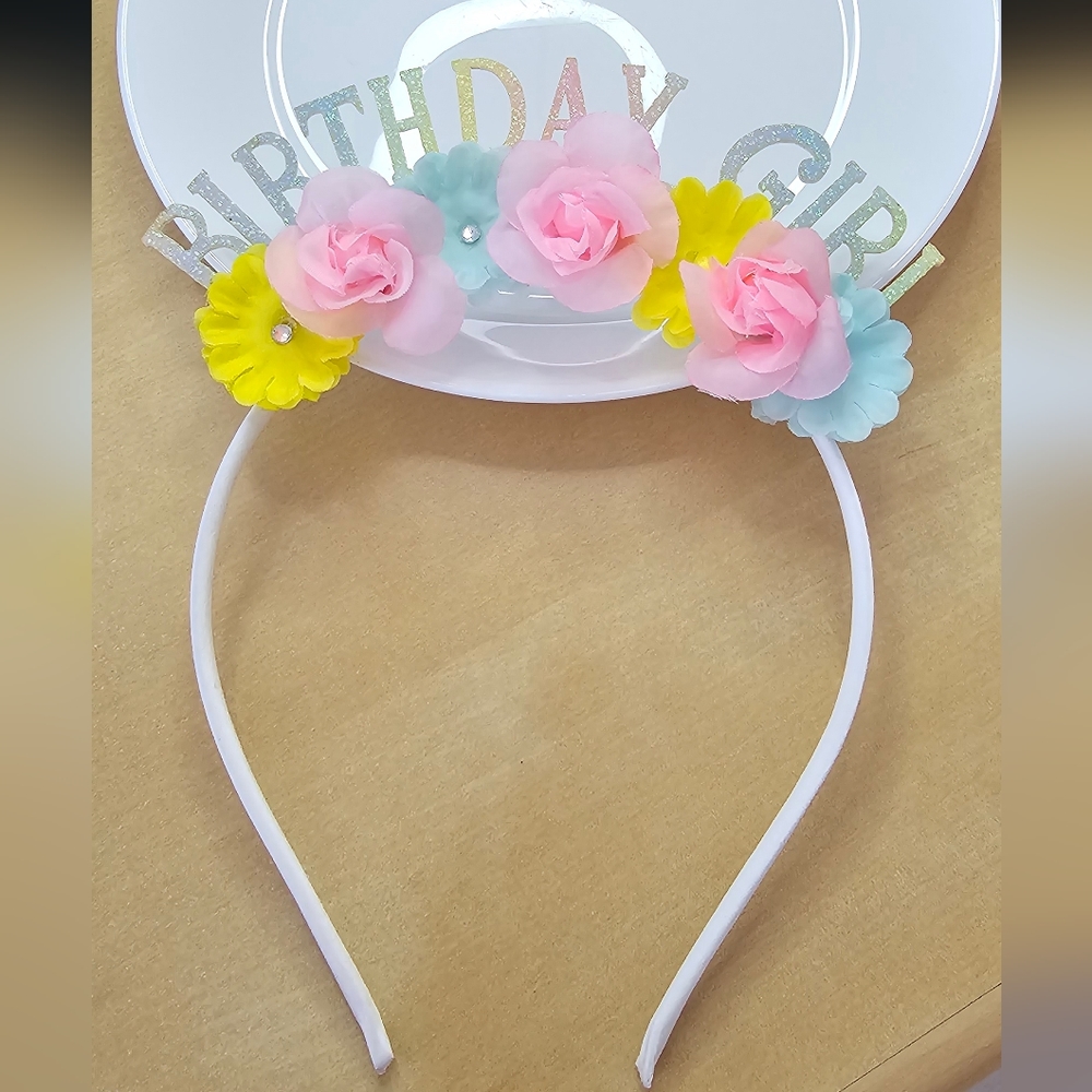 Toddler Girls Letter & Flower Decor Headband